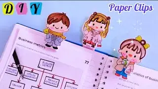 How to make paper Clips | DIY paper file clips| school items|Stationery| Paper craft| Backto school