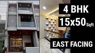 V204 || 4 BHK 15x50 sqft East facing bungalow for sale || House for sale in Indore