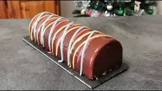 Bûche de Noël au citron et praliné sans gluten et sans lactose - Lemon & praline Christmas log GF DF