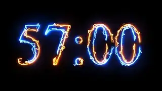 57 Minute Timer - 3420 seconds Timer - Clean & Simple [ELECTRIC]