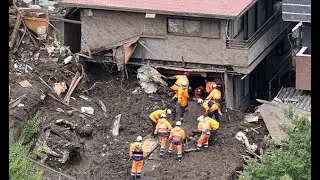 発生５日、捜索継続　安否不明は２５人に　熱海土石流