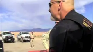 Bundy interaction at the command center, right before the stand off