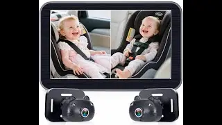 Befumly V10 Baby Car Camera for 2 Kids - 7&rdquo; Split-Screen Display with Dual HD 1080P Backseat Cameras