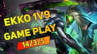 Ekko Vs Ahri Gameplay 14/3/5 -Patch 8.19- League of Legends