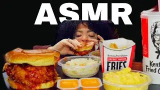 Asmr Eating Nashville Hot Chicken Sandwich + Mac & Cheese ASMR MUKBANG (No Talking)