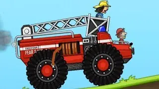 Hill Climb Racing - FIRE TRUCK (Fully Upgraded) - GamePlay HD