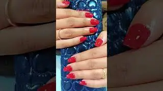 soft gel nail extension (cherry red colour)#nails #nailextension #gelnails #gelpolishnails #gelpolis