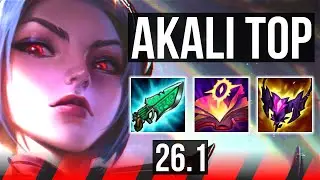 AKALI vs SETT (TOP) | 8k gold comeback, Good KDA: 17/2/10, 47K damage | KR Master | 26.1