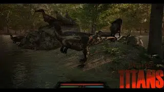 Multiplayer Map Exploration and Swimming Demo :Path of Titans Gameplay