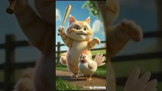 EVIL CAT Is Beating Cute Hen😲 | Ai Stories #shorts