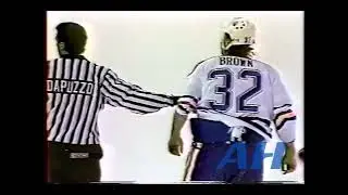 NHL Apr. 10, 1991 Edmonton Oilers v Calgary Flames (melee) Dave Brown v Jim Kyte
