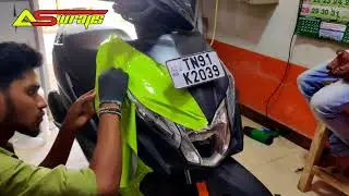 honda dio Bs6 | lime green | stickers modified