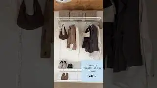 Install a hallway closet using the Elfa Starter Kit  #diyprojects #closetmakeover #homeimprovement