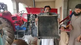 Opening The Radiator From A Massey  Ferguson 385 Tractor
