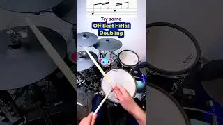 Off Beat Hi-Hat Doubling - DRUM LESSON  #drums #drumnotation #drumlesson #drummer