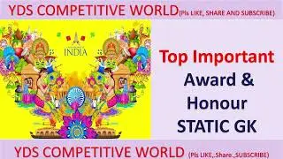 #HIGH COURT GK MOST EXPECTED QUESTION regarding Award & Honor.#aphighcourt #appsc #groupd #ntpc
