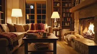 Cozy Fireplace Ambience with Gentle Piano Music | Deep Relaxation & Sleep