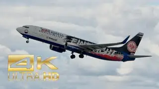 (4K) Stuttgart Airport Plane Spotting departure Compilation Boeing Airbus DC8 and many more STR EDDS