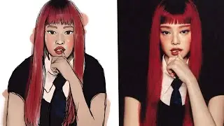 Jennie art in procreate