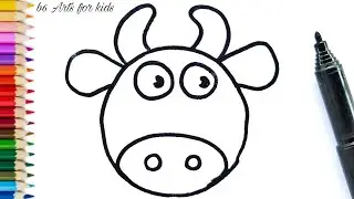 How to Draw a Bull face Cute - How to Draw Easy Things