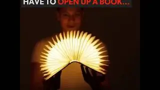 MAGICFLY USB RECHARGABLE WOODEN FOLDING MULTICOLORED BOOK LAMP