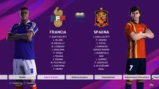 eFootball PES 2020 - NATIONAL ALL TIME CLASSIC -  FRANCIA-SPAGNA - MATCH GAMEPLAY