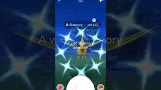 GETTING LUCKY WITH ✨SHINY SKARMORY✨ #shorts #pokemongo #gobattleleague