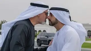 Khaled Bin Mohammed received Sheikh Hamdan Bin Mohammed Bin Rashid Al Maktoum💙Crown Prince of Dubai🤍