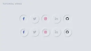 CSS3 Neomorphic Social Media Buttons Free source code