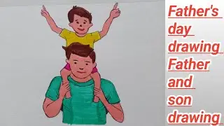 How to draw father's day drawing || father's day special drawing || step by step ||