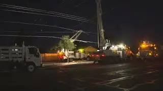 VIDEO: Power outage in Phoenix neighborhood after car hits pole