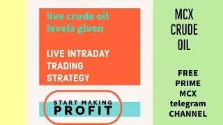 MCX CRUDE OIL LIVE INTRADAY TRADING STRATEGY LEVELS 30-40 EASY  POINTS
