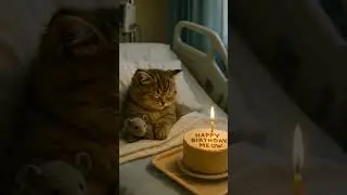 Alone Sick Cat Birthday🎂💔 #sadcat #cat #sickcat #happybirthday #cutecat #cake #kitten