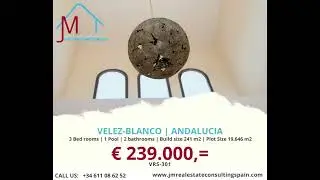JM Real Estate Consulting Spain offers for sale Villa at Fuente Grande (Velez-Rubio) Andalucia Spain