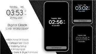 Digital Clock Live Wallpaper - All In One Digital Clock