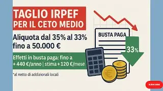 💰 Aumento in Busta Paga? TAGLIO IRPEF 2026 per il Ceto Medio