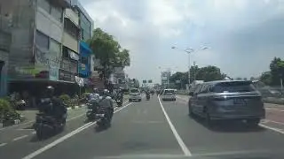 Sunny Day Drive from Salemba Raya to Taman Pejambon: Passing Senen Flyover and Lapangan Banteng