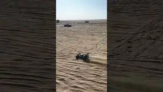 Older son testing his slash and bandit on a exotek chassis with a dr10 front end