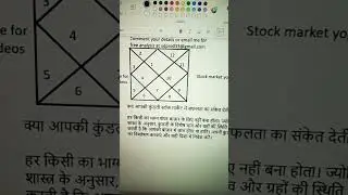 Kundli main Stock market ka yog email at vdpro033@gmail.com #astrology