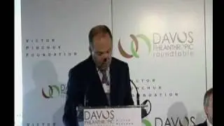 Davos 2009 Second Philanthropy roundtable. Footage. Speech by Victor Pinchuk.