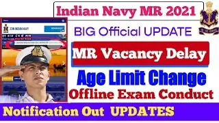 Indian NAVY MR  2021/Notification Out Update/ Vacancy/New Change Offline Exam/All Admit Card#Vacancy