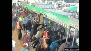 Man Trapped Between Platform And Train 100+ People Rock The Train