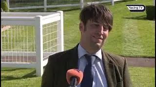 Christian Williams being interviewed after the Bet365 Whitbred Gold Cup.