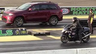 Jeep Trackhawk vs Hayabusa - drag race