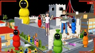 Yuta Mio Kaget CCTV Merekam Anomali Pocong Warna Warni Di Depan MARKAS 😱 | SAKURA SCHOOL SIMULATOR