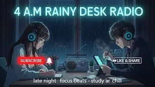 4 A.M Rainy Desk Radio 🌧️ – late night focus beats | 1 hour original mix