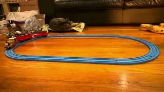 Stepney pulling the 3-D Printed Red Branchline Coaches 
