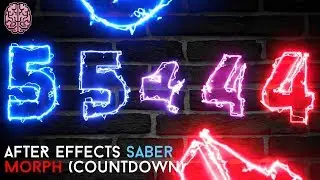 Tutorial: Saber Morph Logo/Text (Countdown) | After Effects by Qehzy