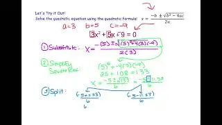 Ch9V9 - I can solve quadratic equations using the quadratic formula