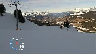 Skiing RED VARIANTE CHAMOIS - GoPro HD POV - Megeve Ski Resort February 2024